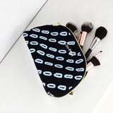 handmade in Quebec black and white make up pouch
