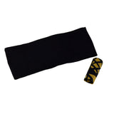 Running headband with removable knot - black