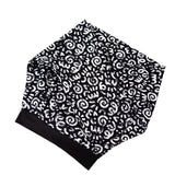 bonnet turban noir et blanc taille unique avec tige metallique