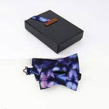 Father-Son tie dye Bow Ties - Blue & white