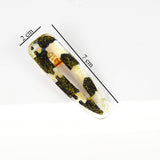 Teardrop barrette - black and white