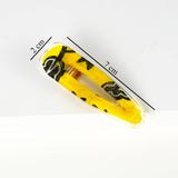 Teardrop barrette - yellow and black