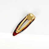 Teardrop barrette - red and black