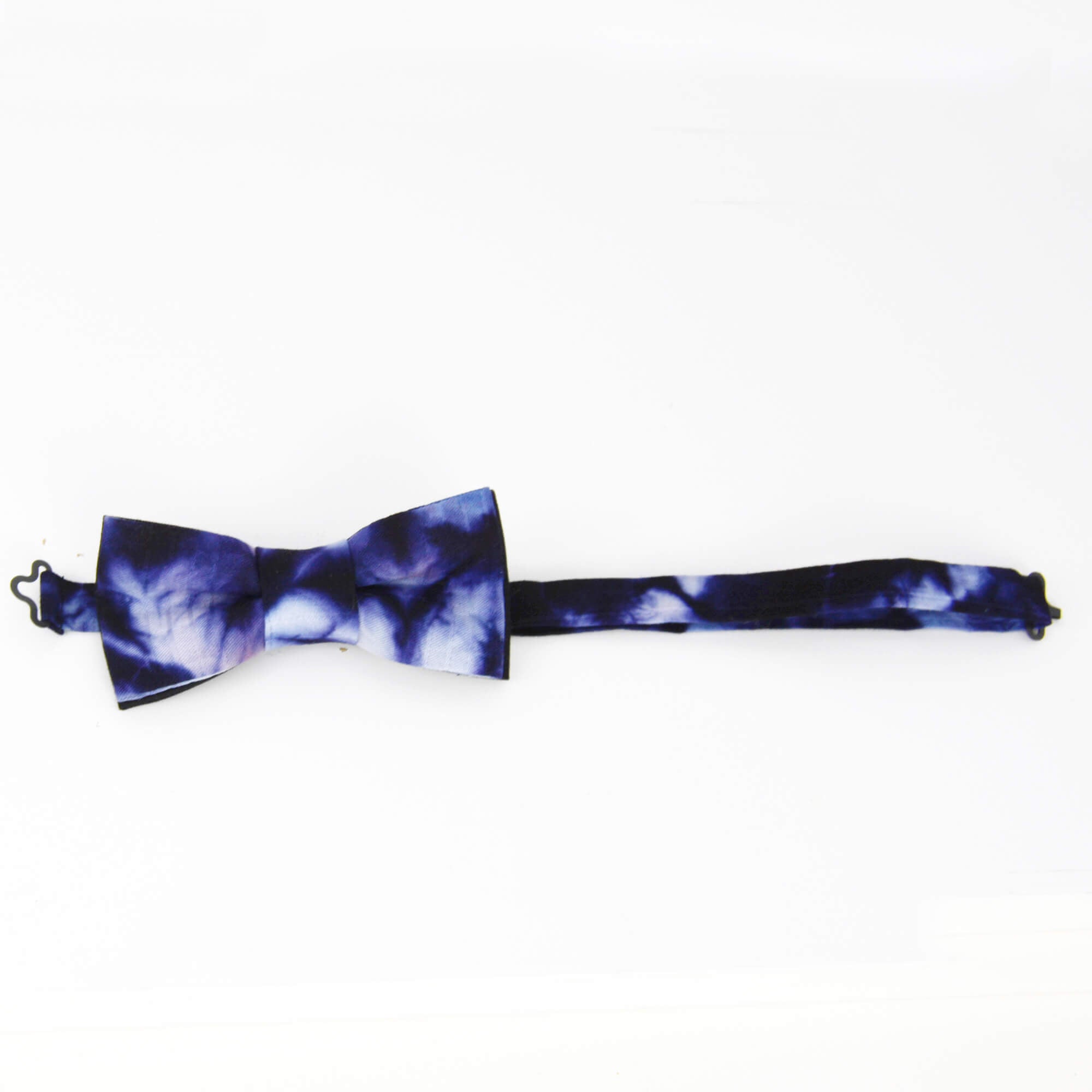 Noeud papillon tie dye - bleu & blanc