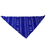 Triangular scarf headband scarf - Blue and white