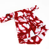 Women short tie - red and white