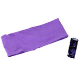 Running headband with removable knot - purple