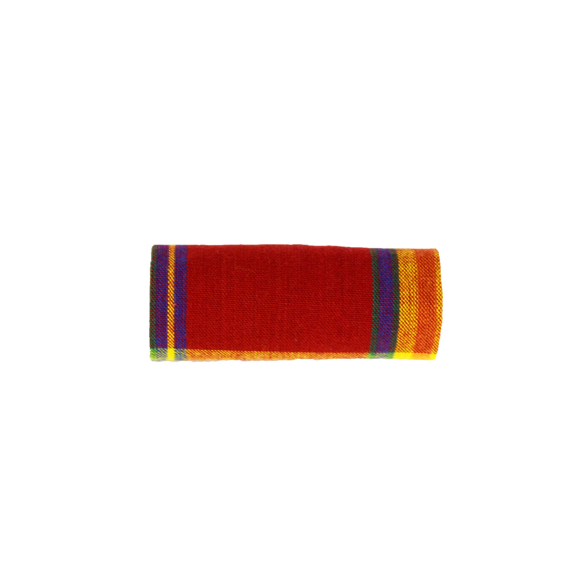 Running headband with removable knot - red