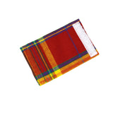 Knot for running headband - red Madras