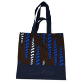 Sac réutilisable pour les courses et le marché - brun et bleu