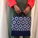 Sac réutilisable pour les courses et le marché - bleu, gris