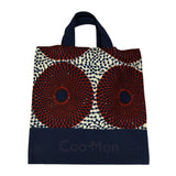 Sac réutilisable pour les courses et le marché - beige et rouge