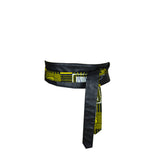 Reversible Wide Wrap Knot Belt Obi - Green African Print