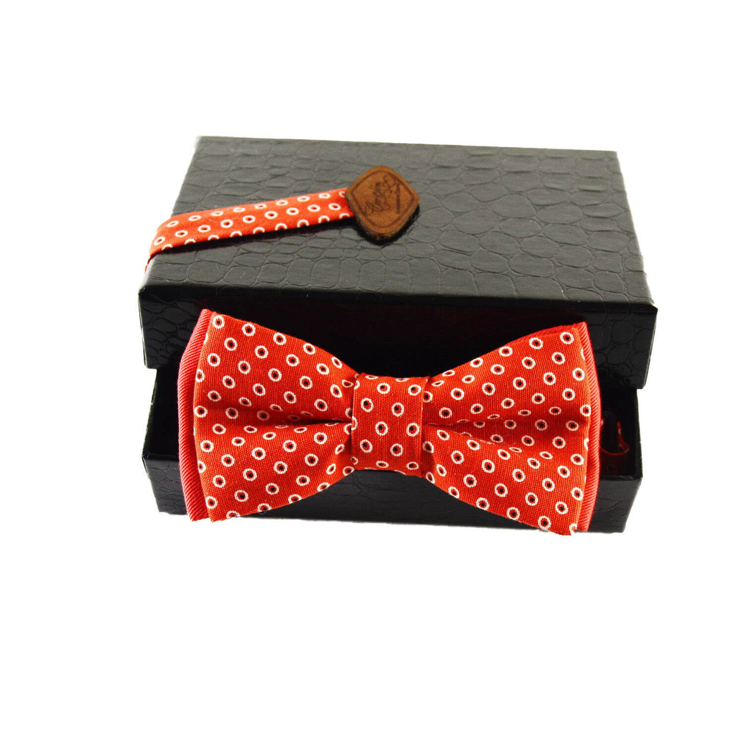 Noeud Papillon Et Bretelles - Rouge Pois Blanc Shweshwe