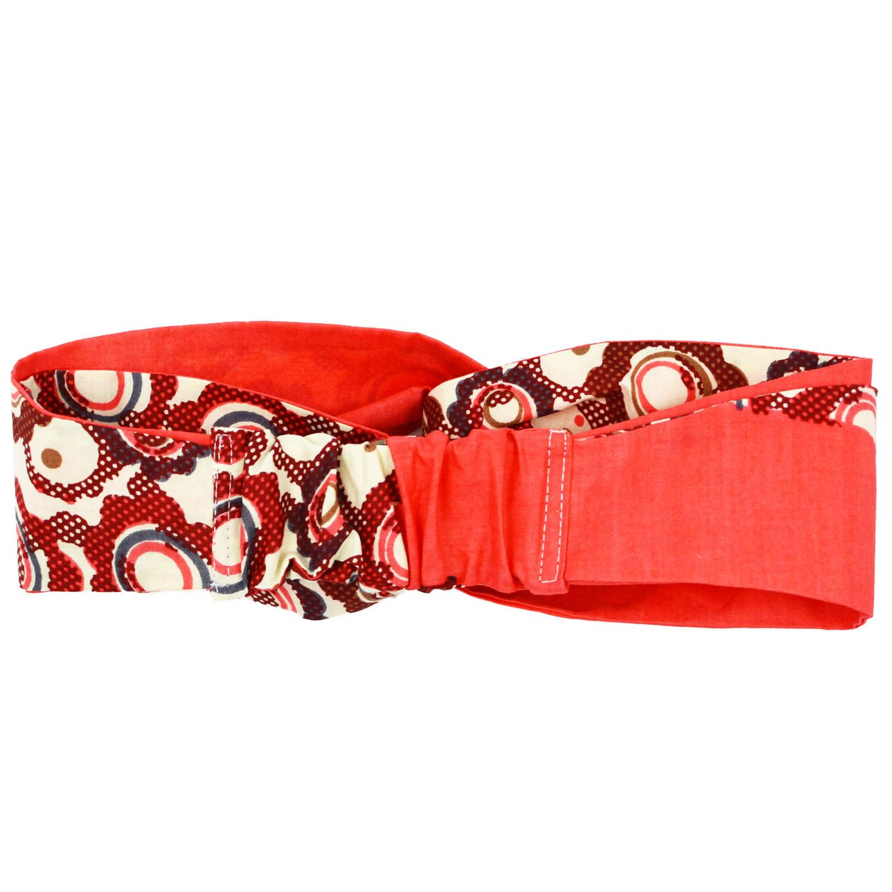 Twist Headband, Criss Cross Head Wrap - Pink African Print