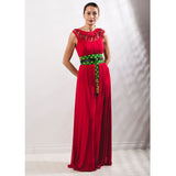 Wide Waist Wrap Belt, Obi Belt - Colorful African Print