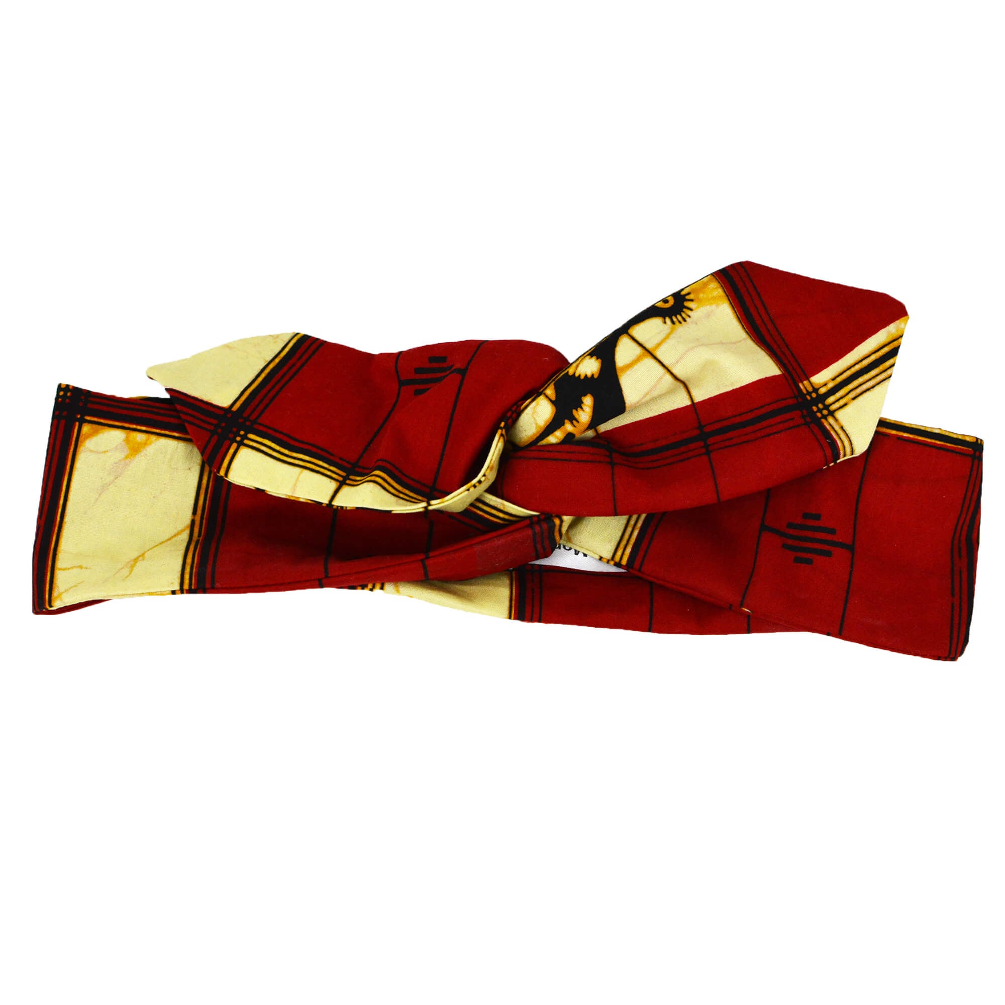 bandeau flexible avec tige métallique en pagne wax