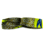 Top Knot Headband - Green African Print