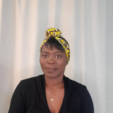 Wire Headband, headwrap - Yellow & Olive Green