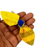 2 Knot Bow Headbands - Blue, Yellow