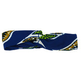 Bandeau Croisé - Bleu Pagne Africain