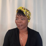 Wire Headband, headwrap - Yellow & Olive Green