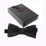 Black Flower Bow Tie-Chinese Brocade