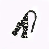 Self Tie Bow Tie - Black And White Silk Satin