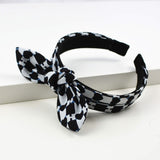 Bow Knot Headband - Black & White African Print