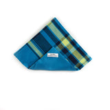 Reversible Pocket Square - Blue Plaid Madras