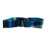 Top Knot Headwrap - Blue Plaid Madras