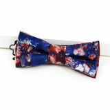 blue tie and dye necktie for men made in Quebec