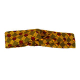 Top Knot Headband - Yellow Red African Print