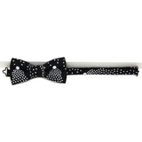 boucle pré-nouée noir et blanc