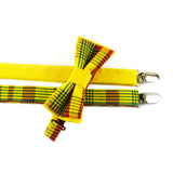 Noeud Papillon Et Bretelles - Jaune Madras