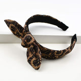 Bow Headband - Brown Glitter Ankara Fabric