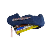 Pencil Case - Denim, Purple And Pink African Print