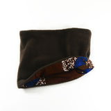 Reversible Kid Neck Warmer - Baby To Youth - Brown And Blue