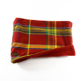 Reversible Kid Neck Warmer - Baby To Youth - Plaid Red Madras