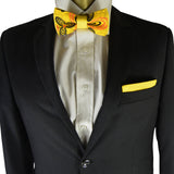 Noeud Papillon Et Foulard Pochette - Jaune Shweshwe