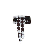 Wide Waist Belt, Obi Belt - Brown Polka Dot African Print