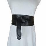 Waist-defined Wrap Belt, Obi Belt - Yellow Dashiki Fabric