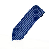 Indigo blue tie with tiny white flowers