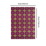 Papier d'Emballage Cadeau - Pagne Wax Rose Bleu