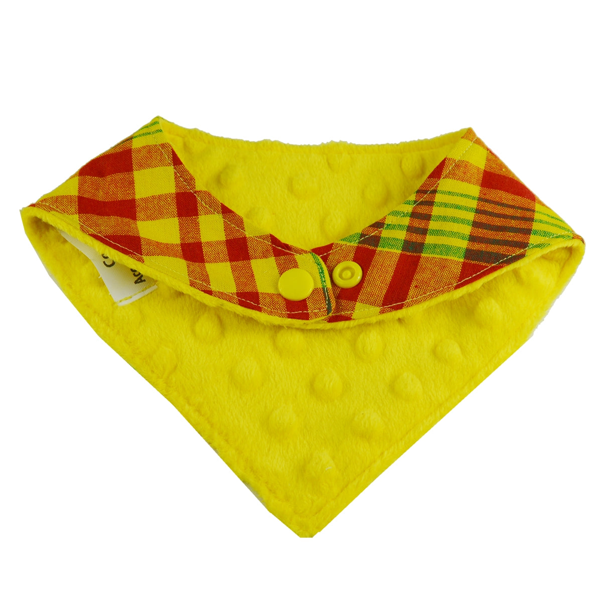 Bavoir Bandana - Jaunec Et Rouge Madras