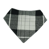 Bavoir Bandana - Blanc Et Noir Madras