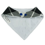 Bavoir Bandana - Blanc Et Noir Madras
