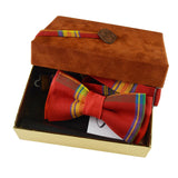 Noeud Papillon Et Bretelles - Rouge Madras