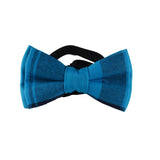 Boy Suspenders And Bow Tie - Blue Plaid Madras
