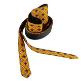 Wide Wrap Sash Belt, Obi Belt - Orange African Print